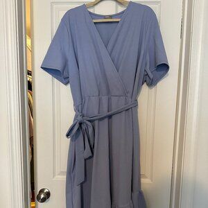 ASOS Asymmetrical Periwinkle Short Sleeve Dress 22